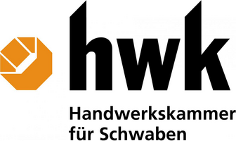 Abbildung Logo orangene Grafik mit schwarzer Schrift 