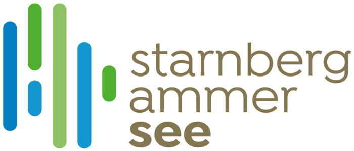 Abbildung Logo grüne und blaue Striche mit der Beschriftung Starnberg Ammersee